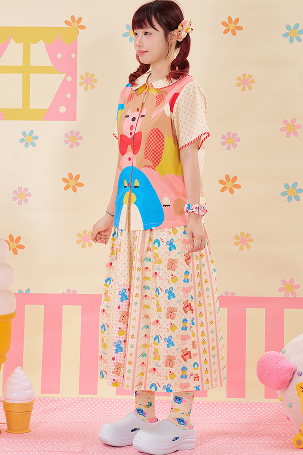 Color-Block Handmade Patchwork Skirt