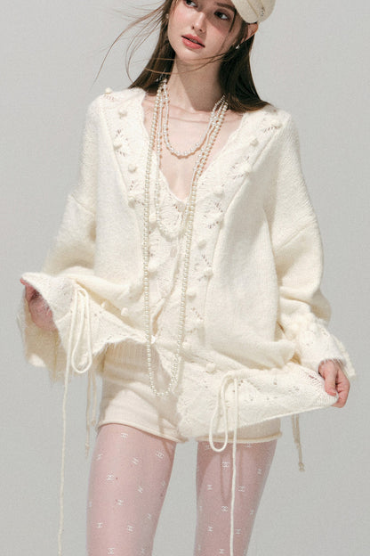 Loose Crochet Knit Shorts