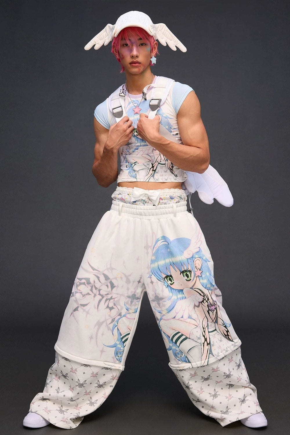Six-Winged Angel Printed Blouse