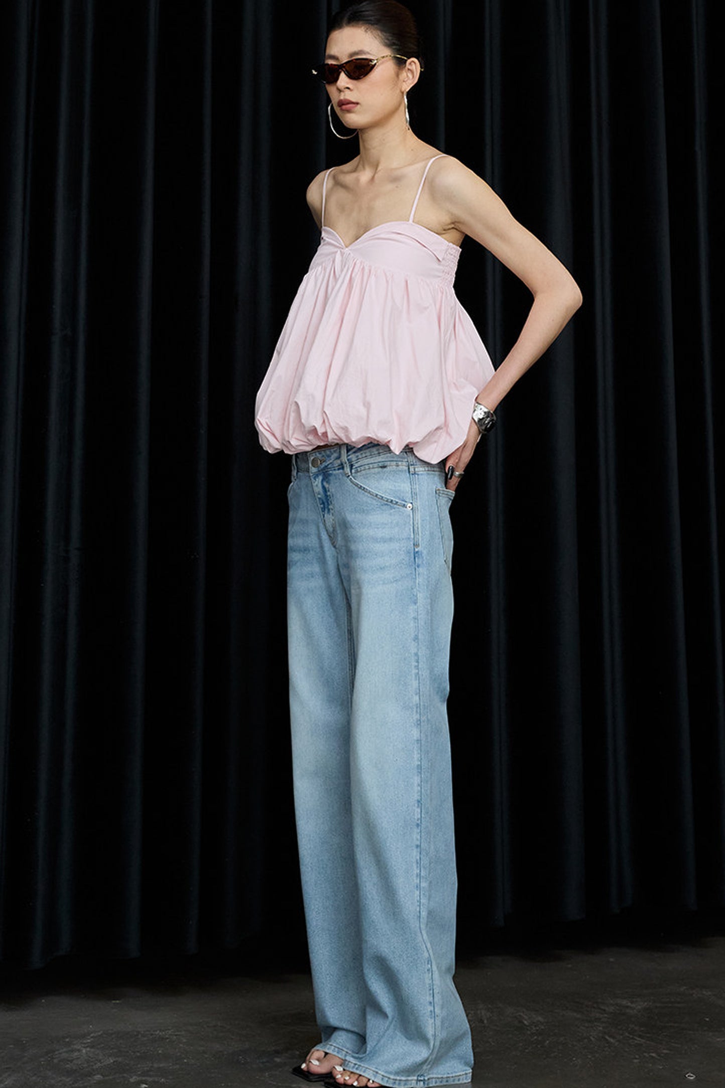 Mist Pink Cotton Camisole Top