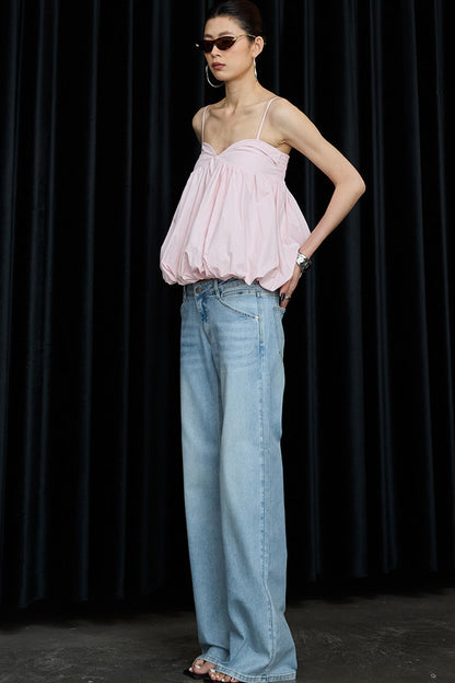 Mist Pink Cotton Camisole Top