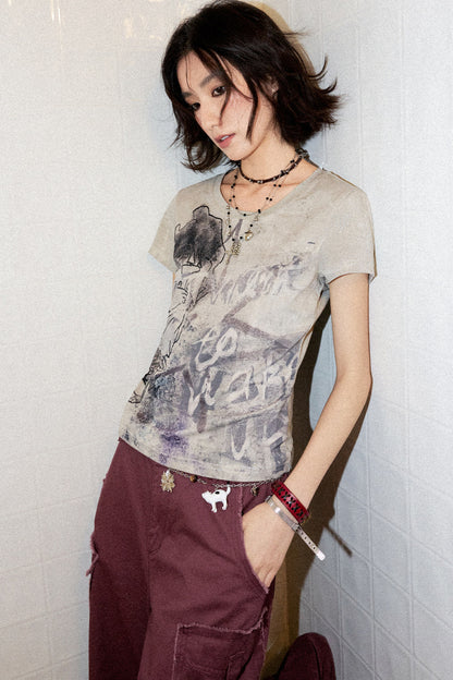 Sleepy Cropped T-Shirt