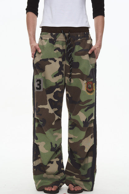 Retro Double-Waist Camouflage Pants