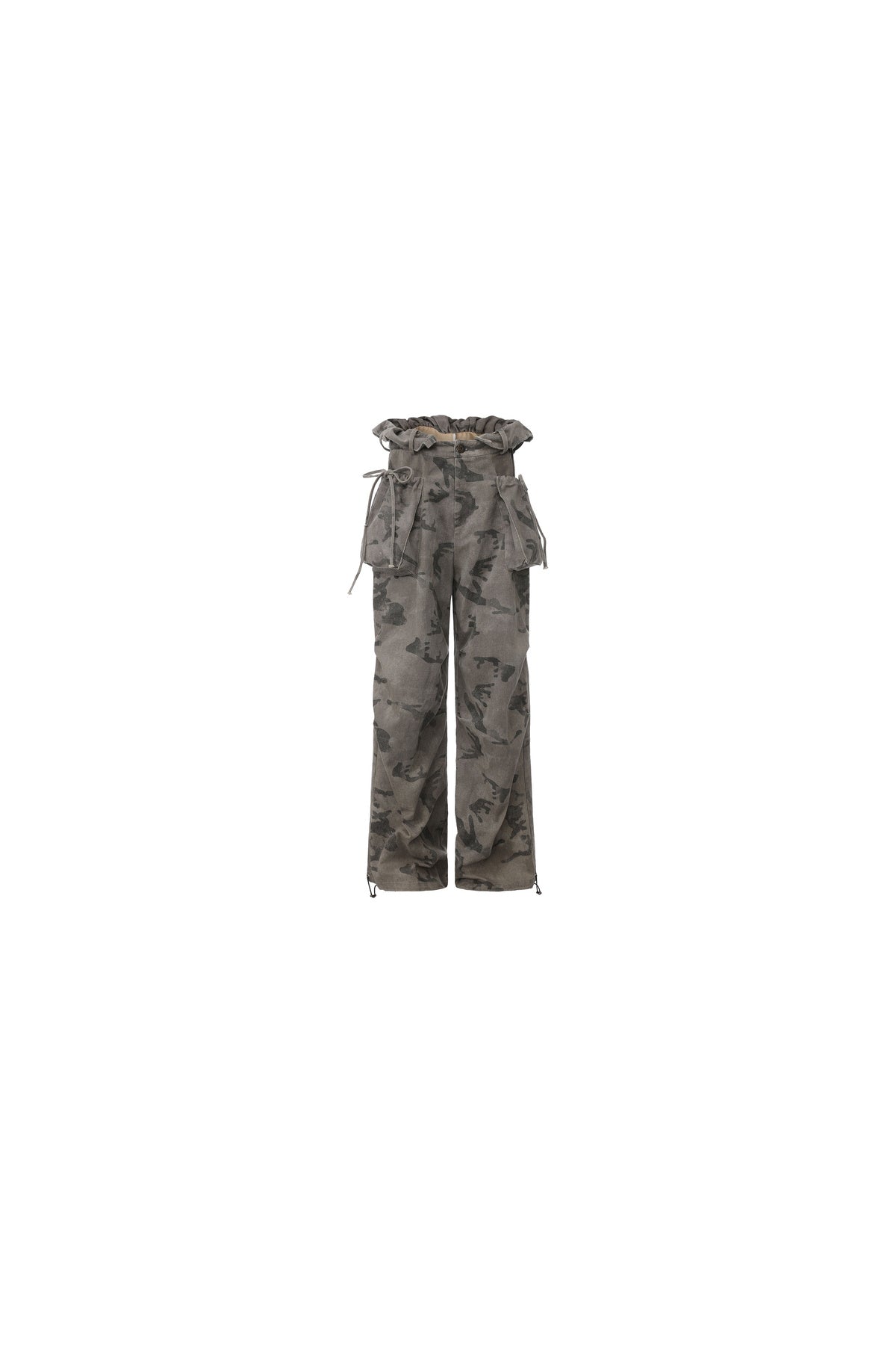 Double-Layer Waist Camouflage Large Patch Jeans