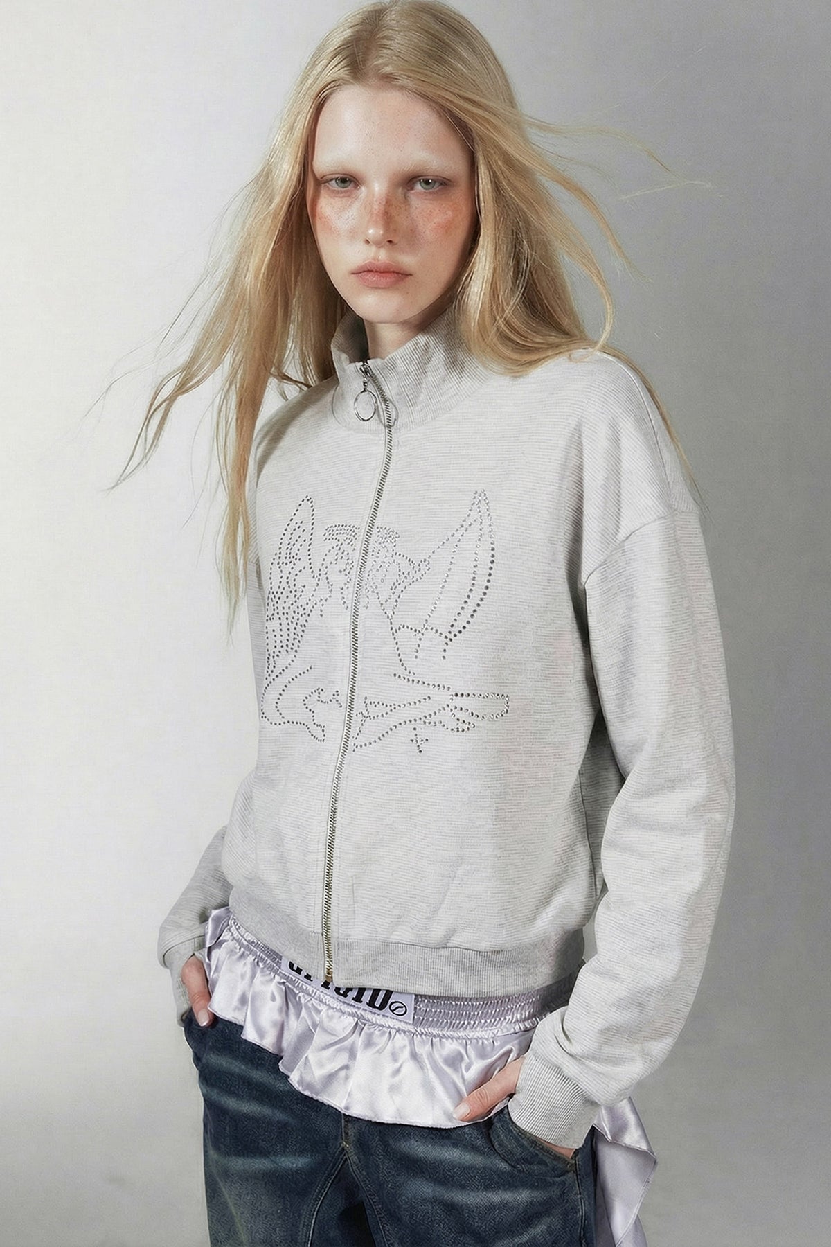 Angel Fleece Rhinestone Cardigan