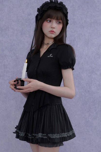 Dark Lolita Slimming Pumpkin Skirt Set-Up