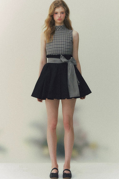 Princess Diary Plaid Puffy Dress