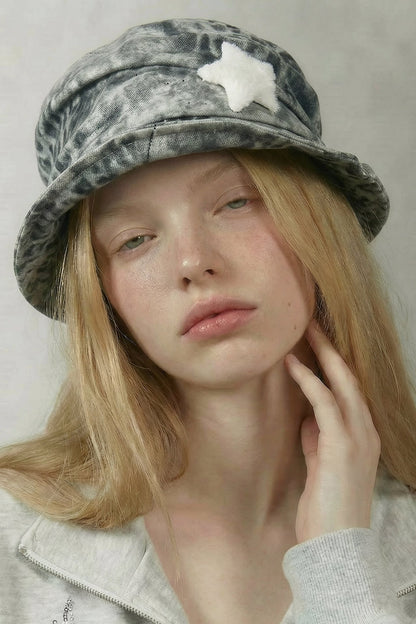 Leopard Print Star Transformable Hat