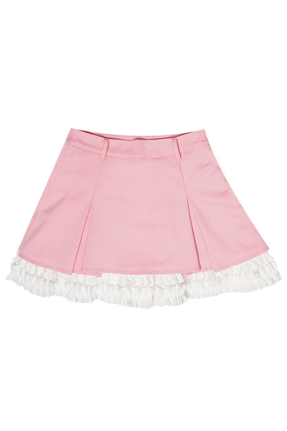 Heavenly Pleated Lace Skirt