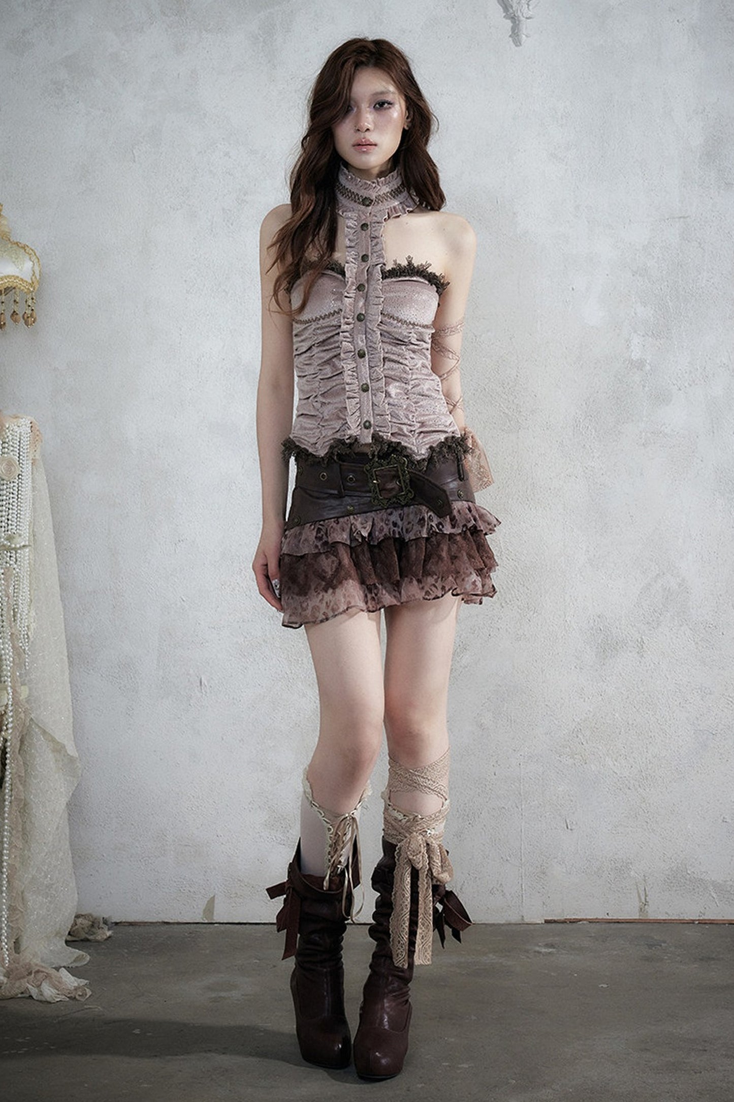 Baroque Velvet Lace Top
