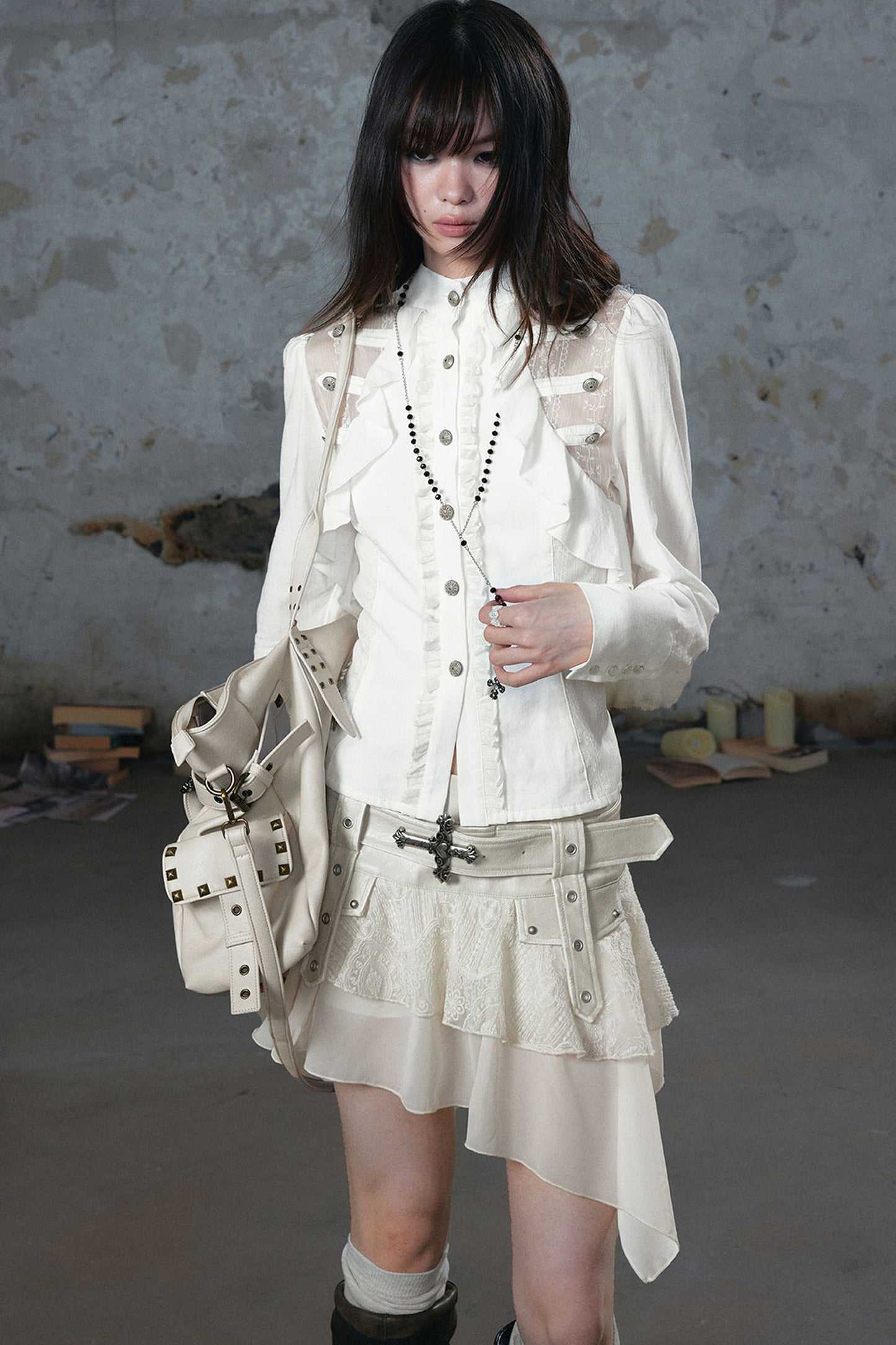 Napoleon Lace Chiffon Blouse