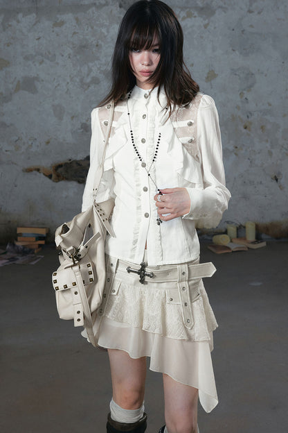 Napoleon Lace Chiffon Blouse