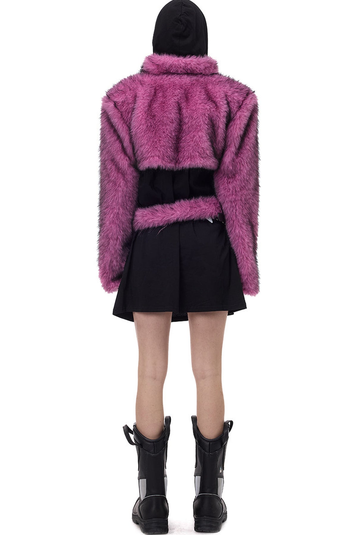 Y2K Gradient Short Fur Jacket