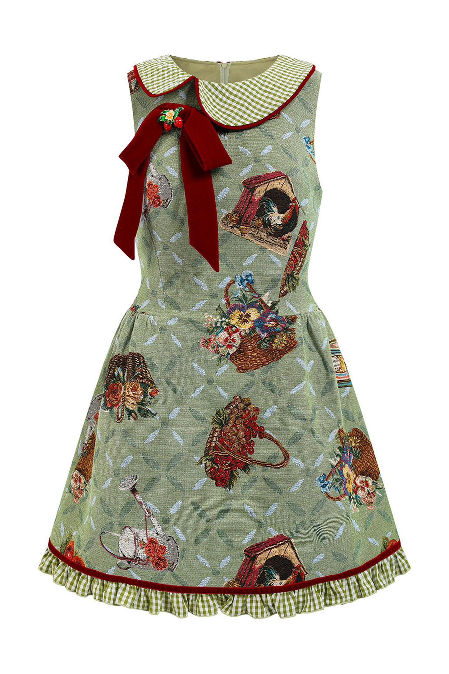 Berry Basket Floral Short Dress