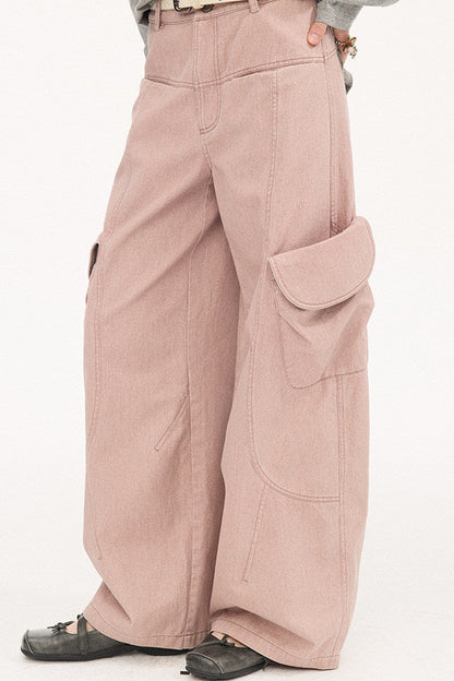 Vintage Washed Pocket Cargo Pants