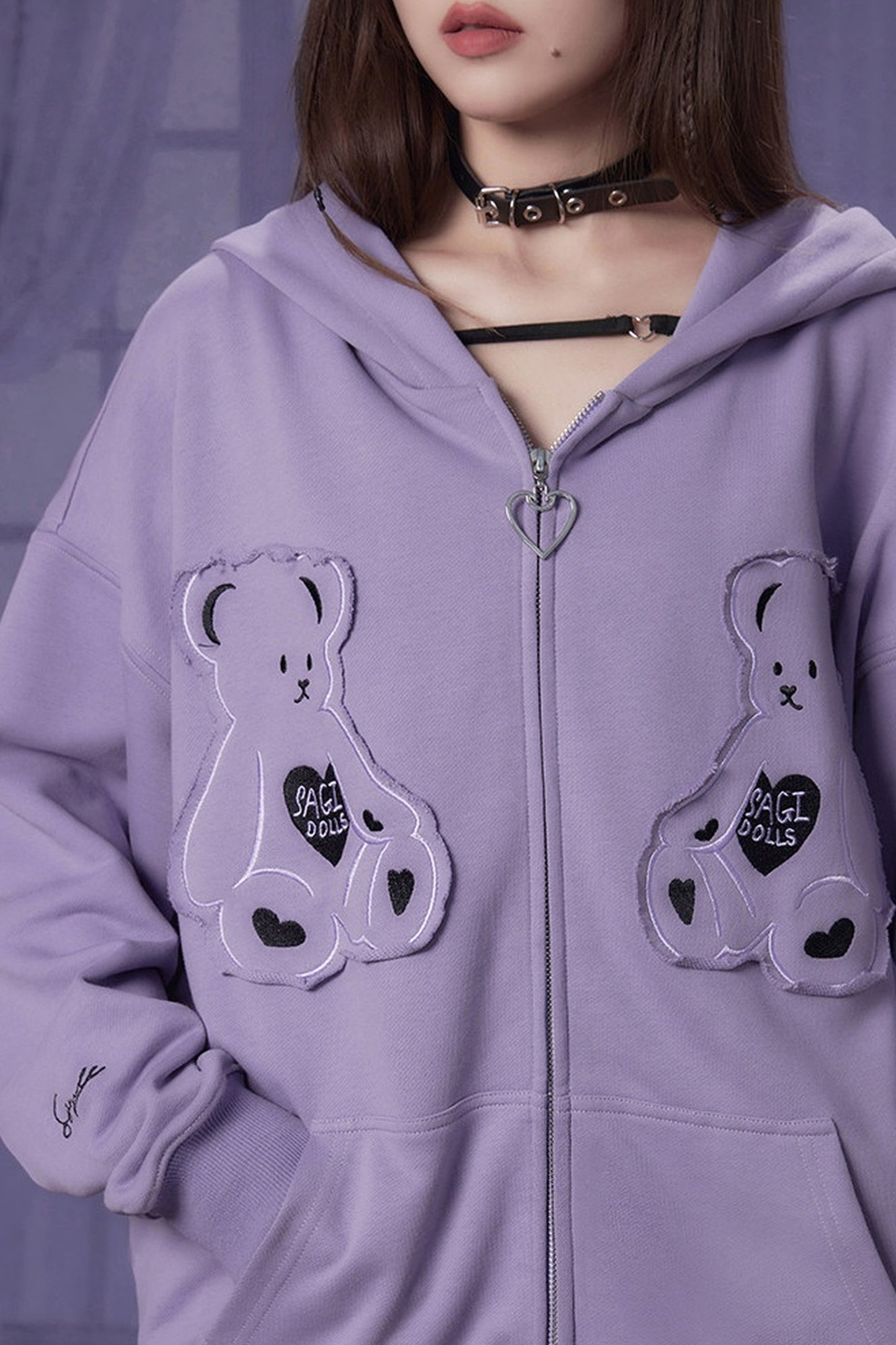 Purple Bear Hooded Sweatshirt