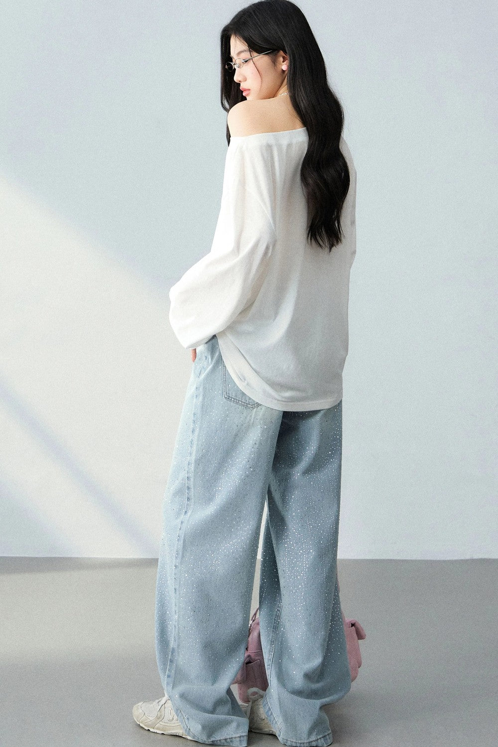 Pony Necklace Off-Shoulder Top Set-Up