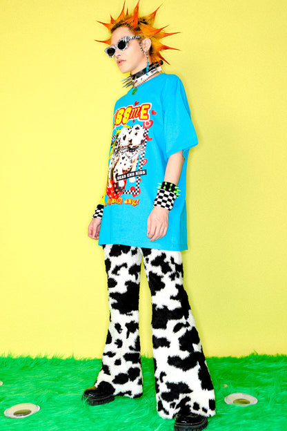 Y2K American Punk Dalmatian Oversized T-Shirt