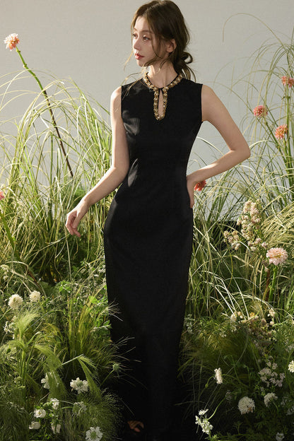 Chinese Water Drop Collar Dress