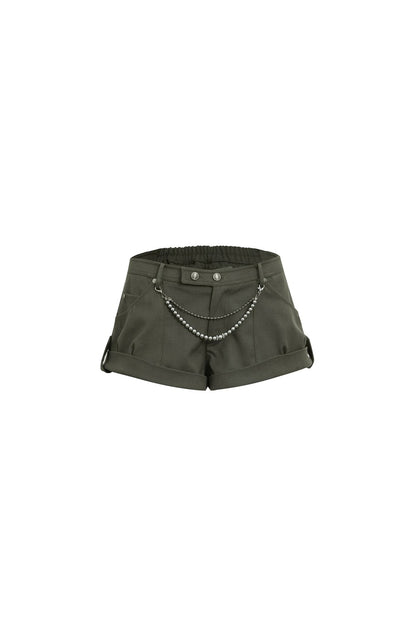 Retro Low-Rise Mini Anzugshorts