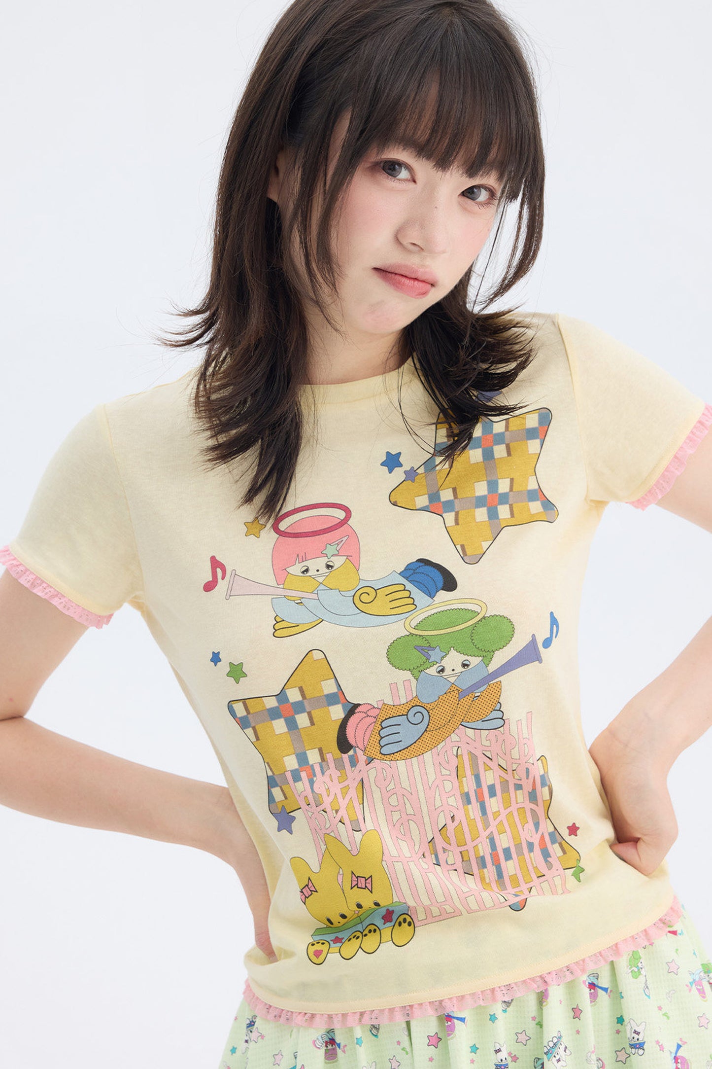Tee-shirt avec illustration d’ange étoilé