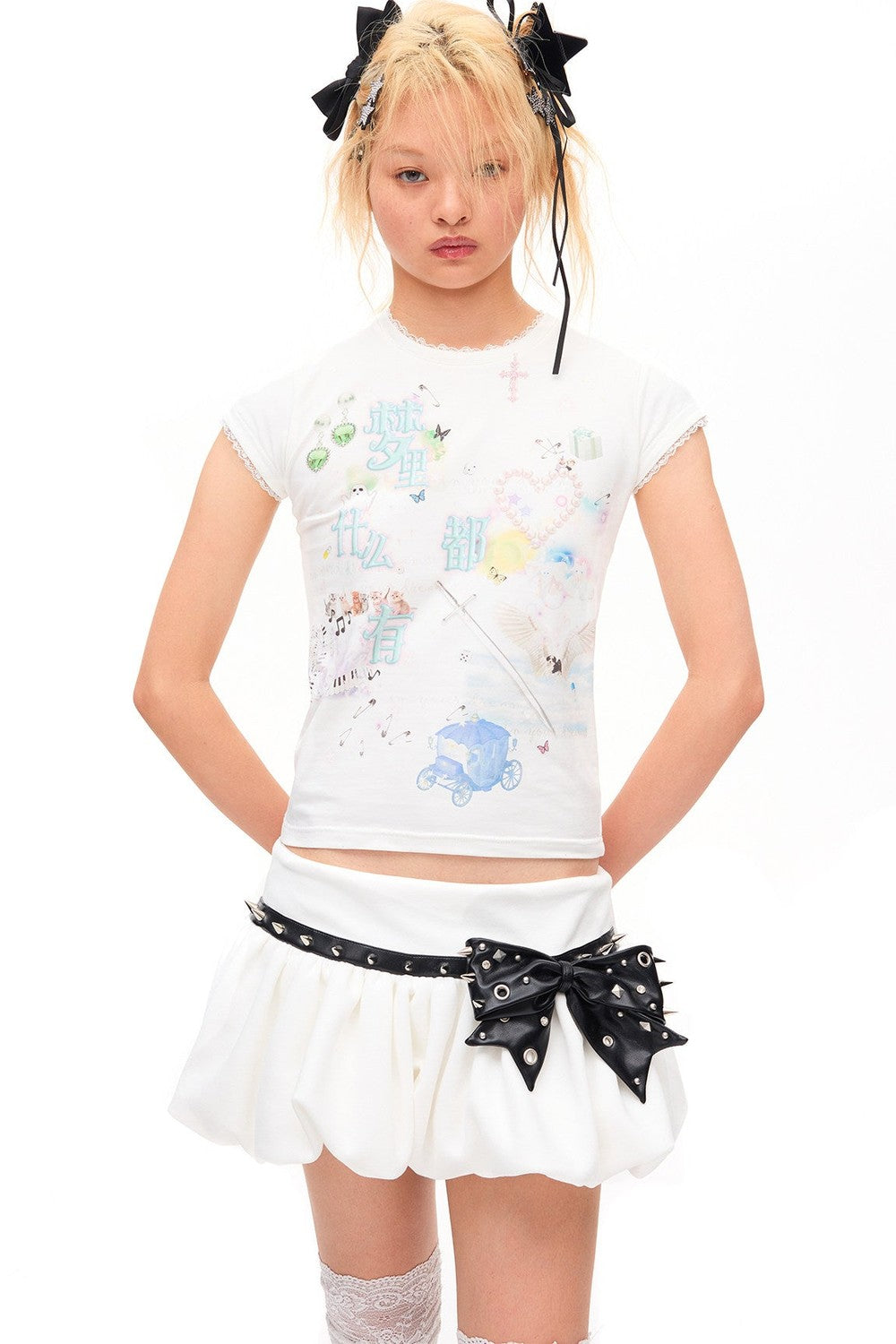 Dreams Lace Print T-Shirt