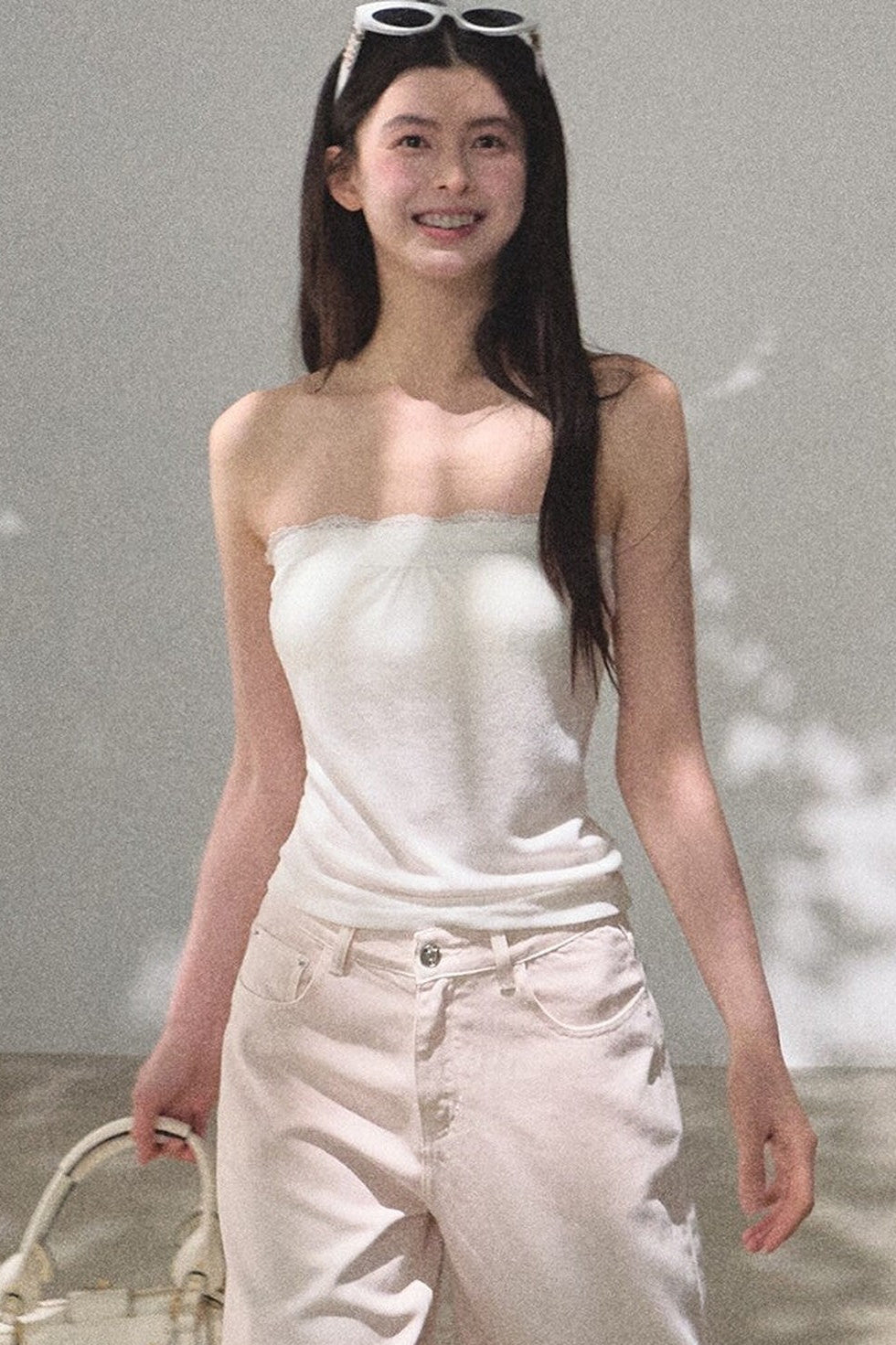 Linen Lace Off-Shoulder Top
