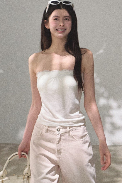 Linen Lace Off-Shoulder Top