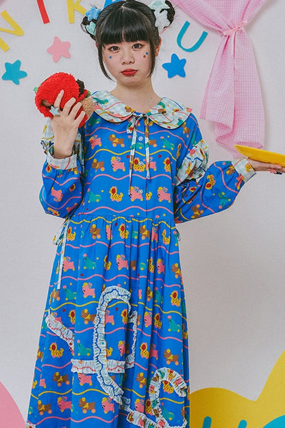 Original Floral Lace Long-Sleeve Dress