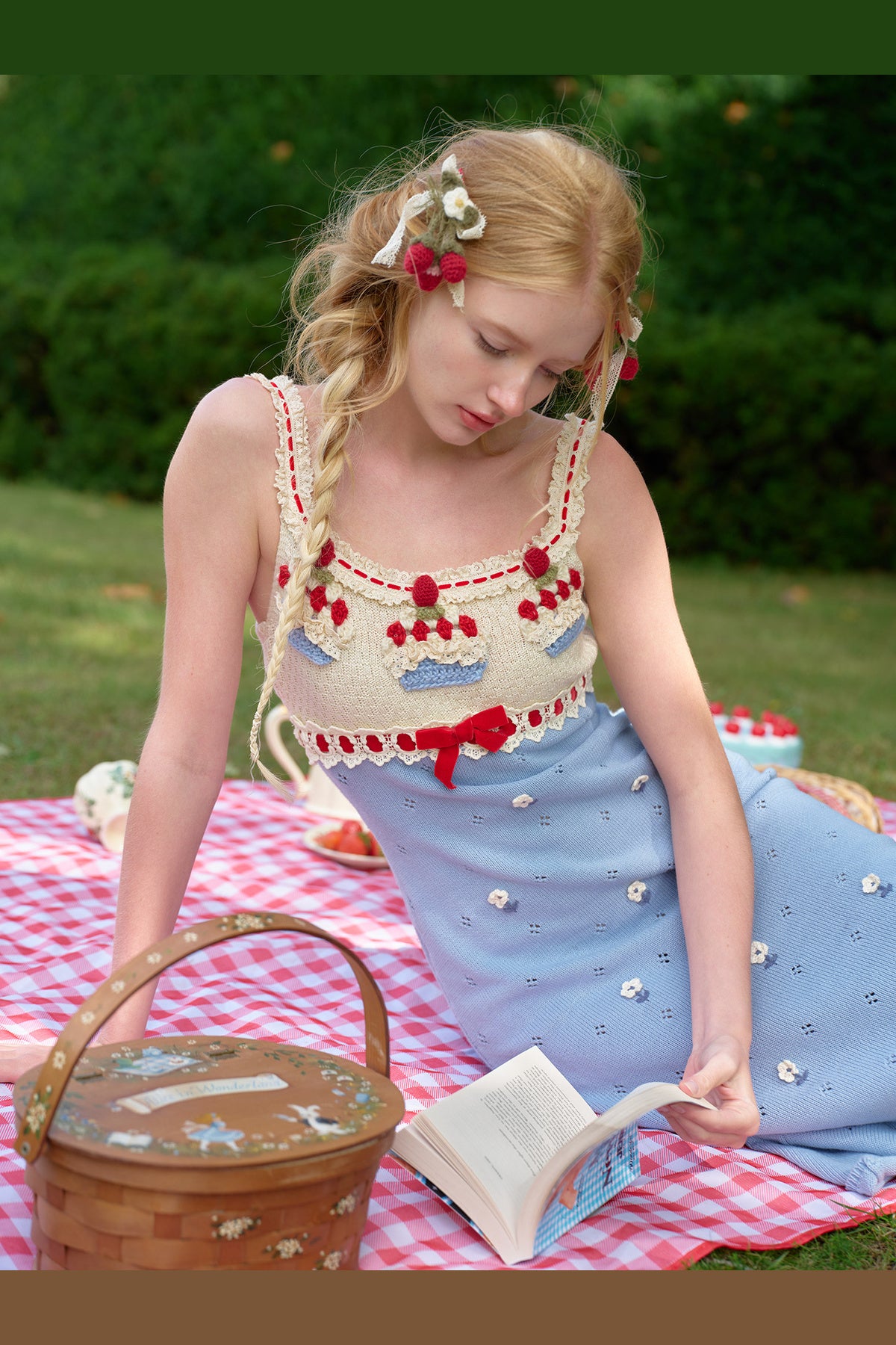 Christmas Berry Knitted Cardigan and Dress Set-Up