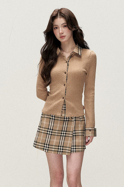 Knit Cardigan and Skirt Set-Up