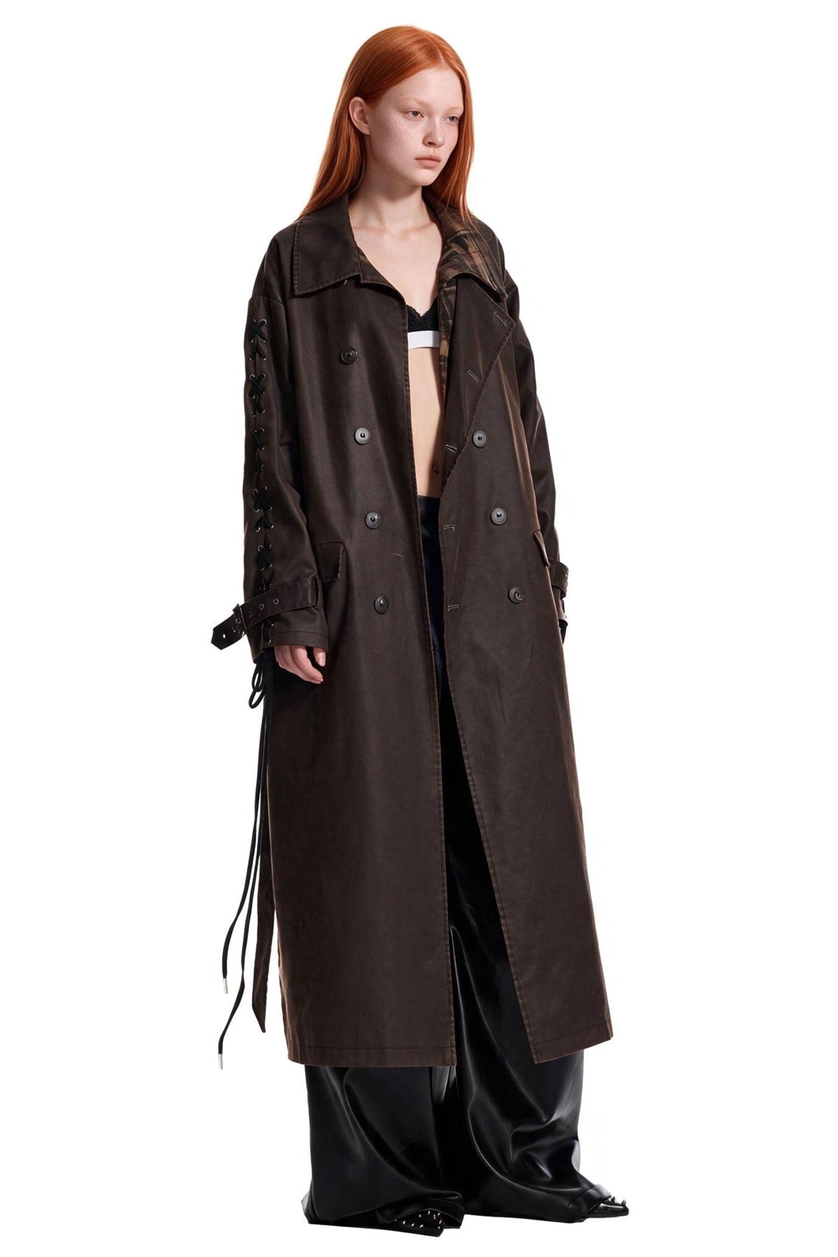 Distressed Punk Trench Coat