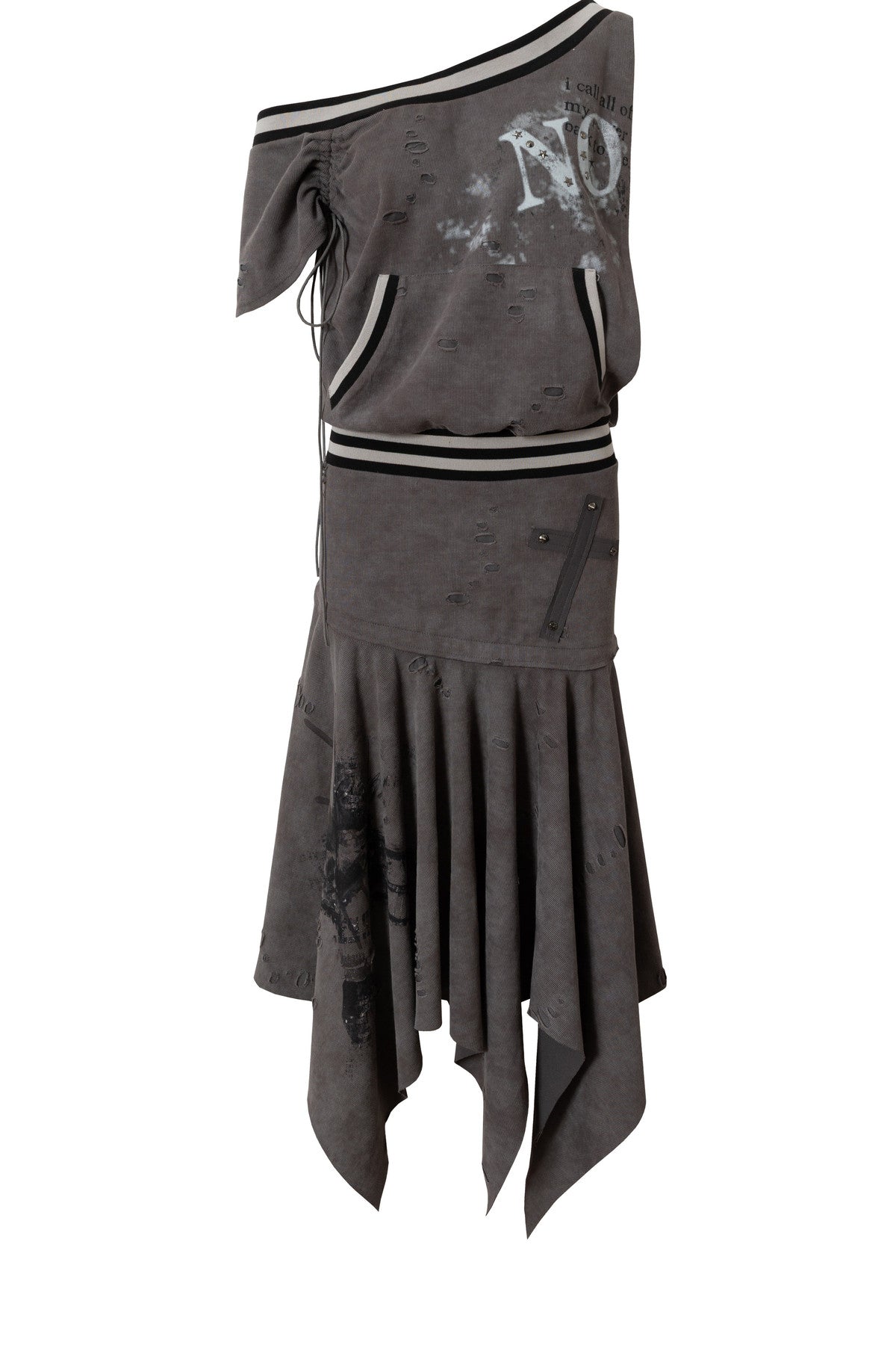 Distressed Punk Sleeveless Dress