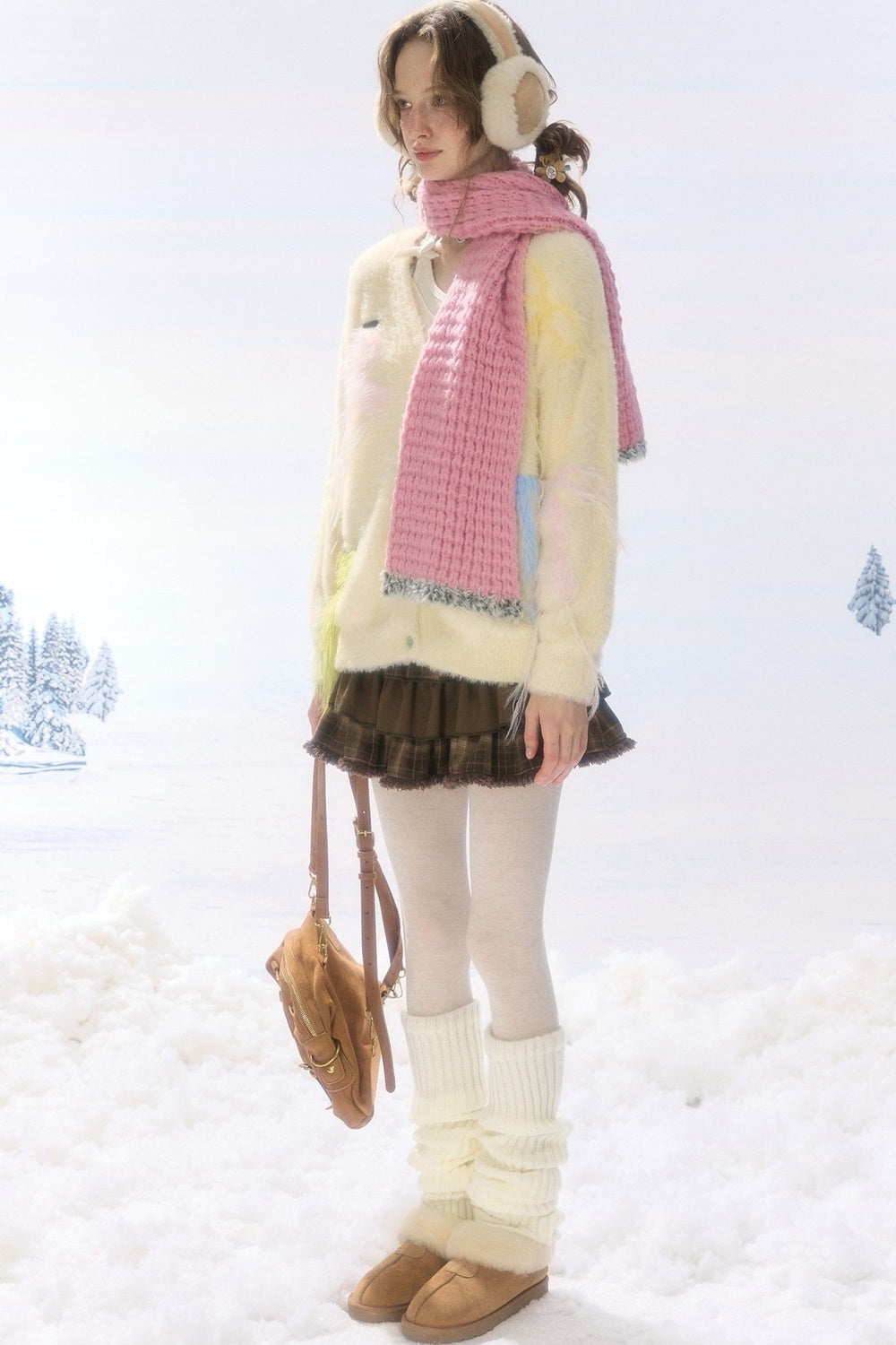 Thick Soft Knit Bow Cardigan