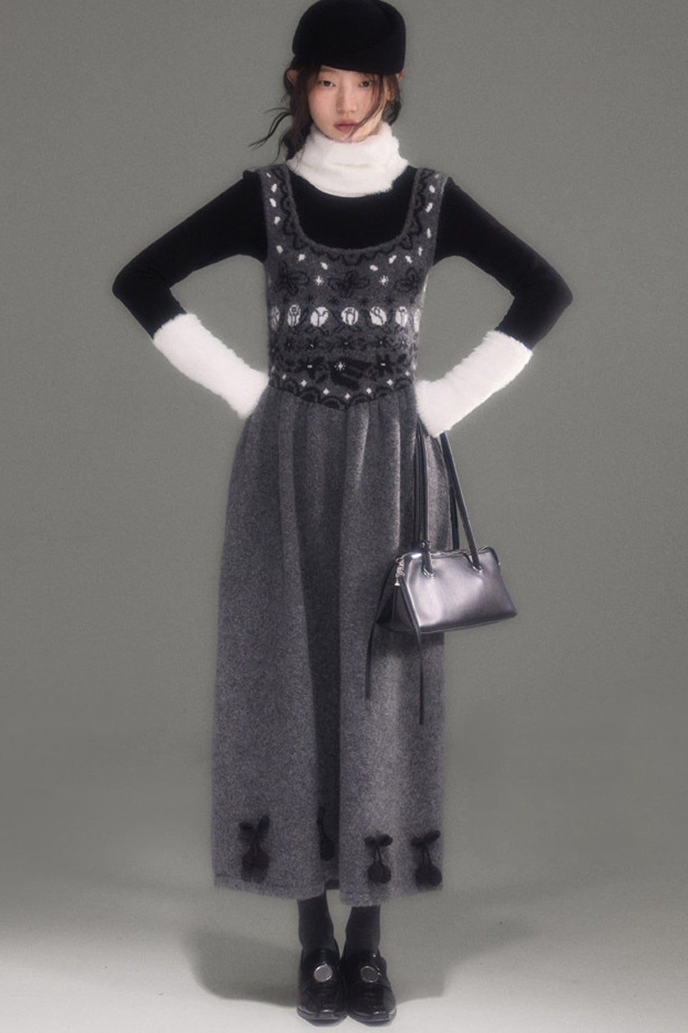 Slim Fit Plush Diagonal Lapel Knit Top