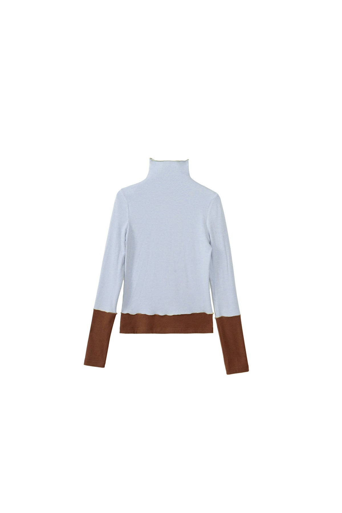 Wool Blend Color-Block Knit Top