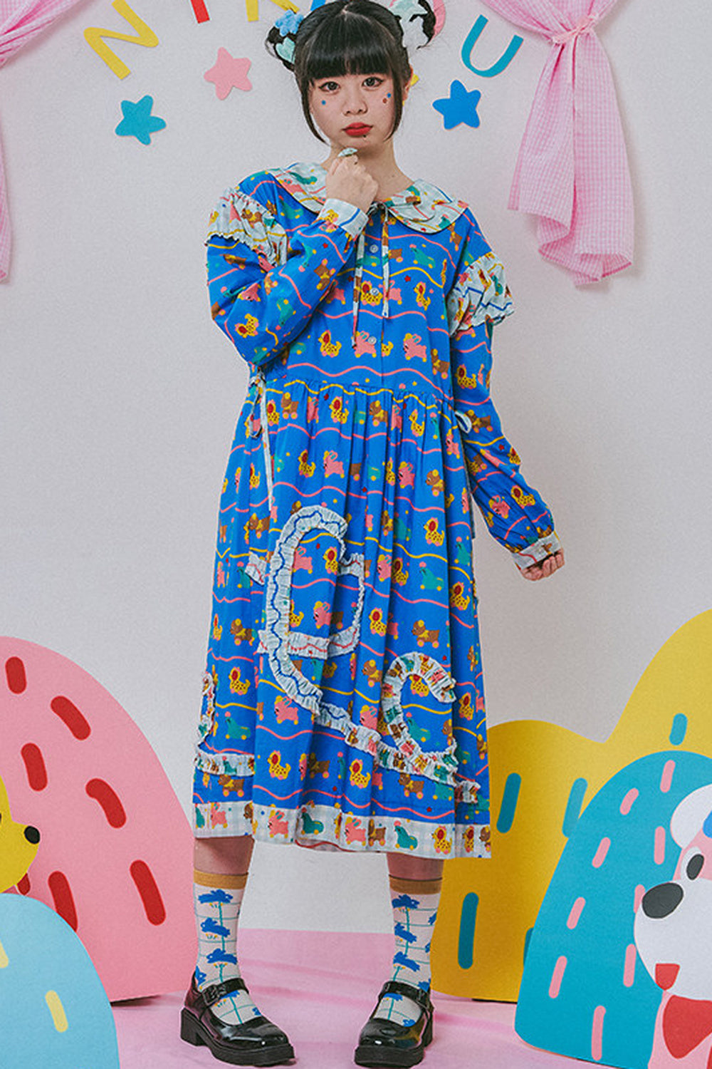 Original Floral Lace Long-Sleeve Dress