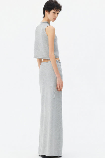 Wool Linen Knit Tank and Skirt Set-Up