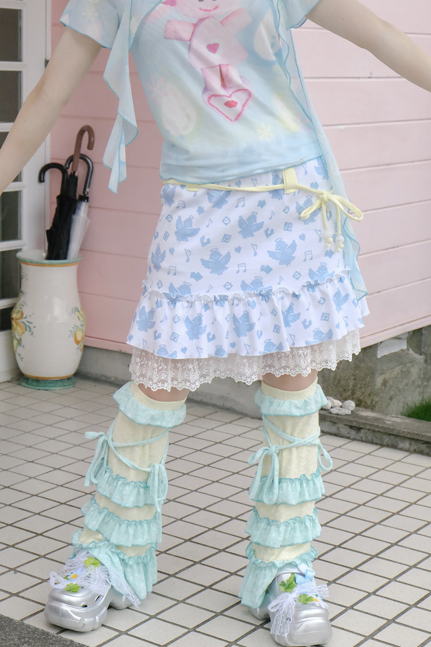 Summer Green Lace Girl Socks