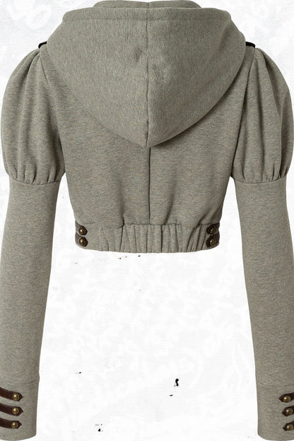 Napoleon Hooded Puff-Sleeve Sweatshirt