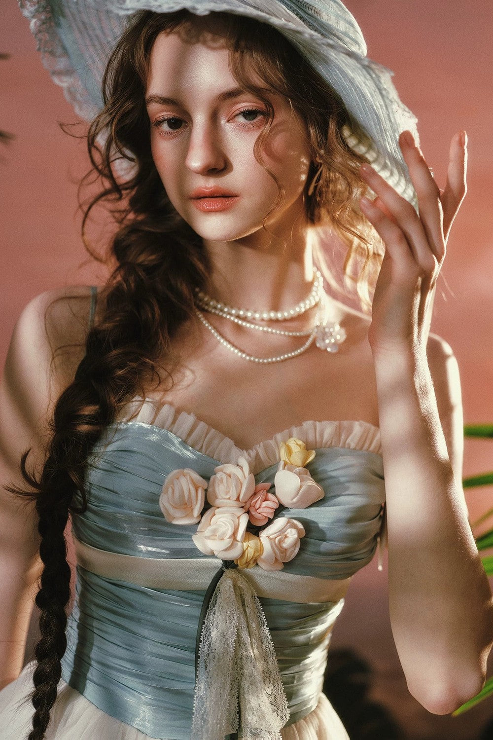 Sunset Bouquet French Mesh Dress