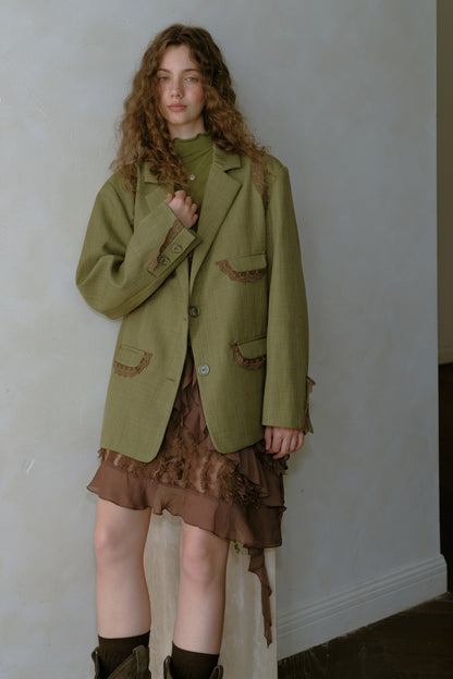 Asymmetrical Ruffle Chiffon Dress
