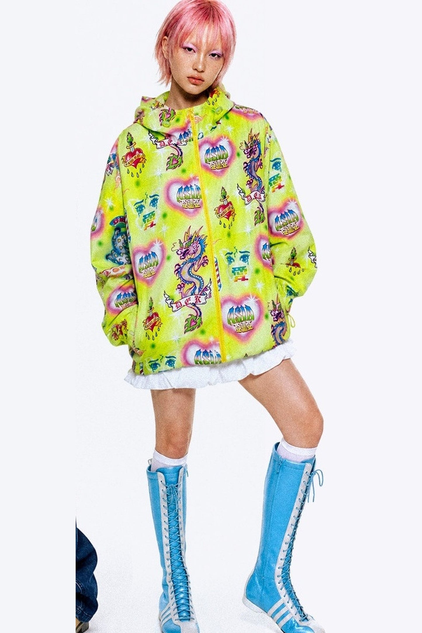 Showa veste shell en Teflon à imprimé tatouage