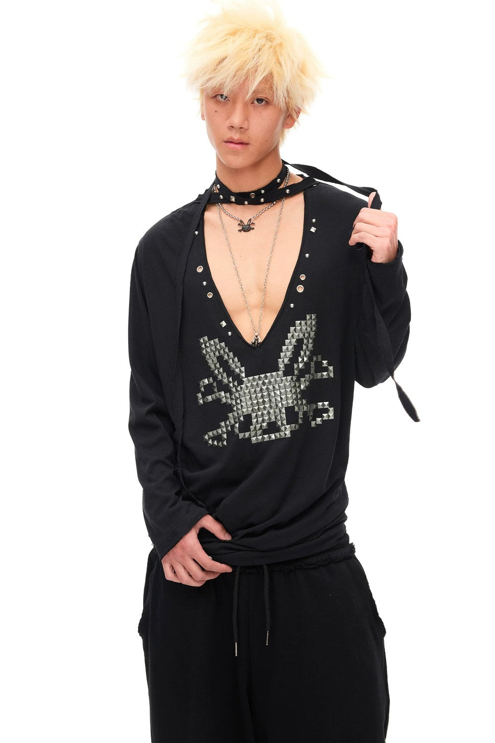 Studded Rabbit Skull Top