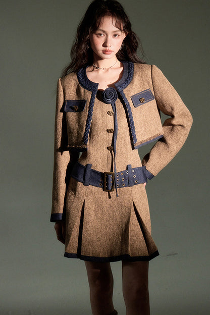 Elegant and Slimming 3D Rose Jacket Set-Up