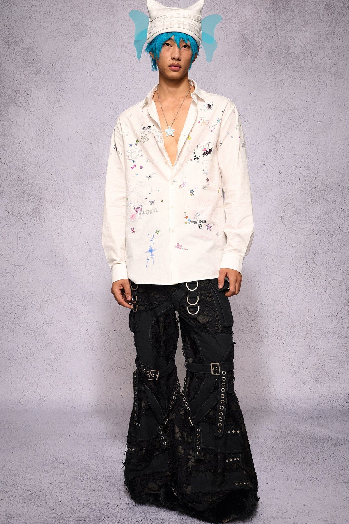 Camicia con stampa graffiti