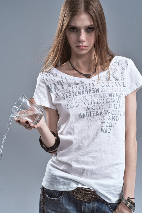 Reversible Sheer Cotton T-Shirt