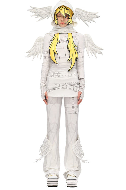 Angel Print Wing Pants