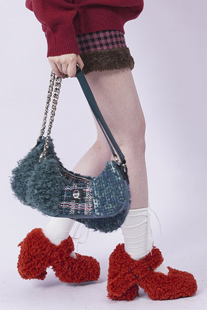Y2K Color-Block Crossbody Bag