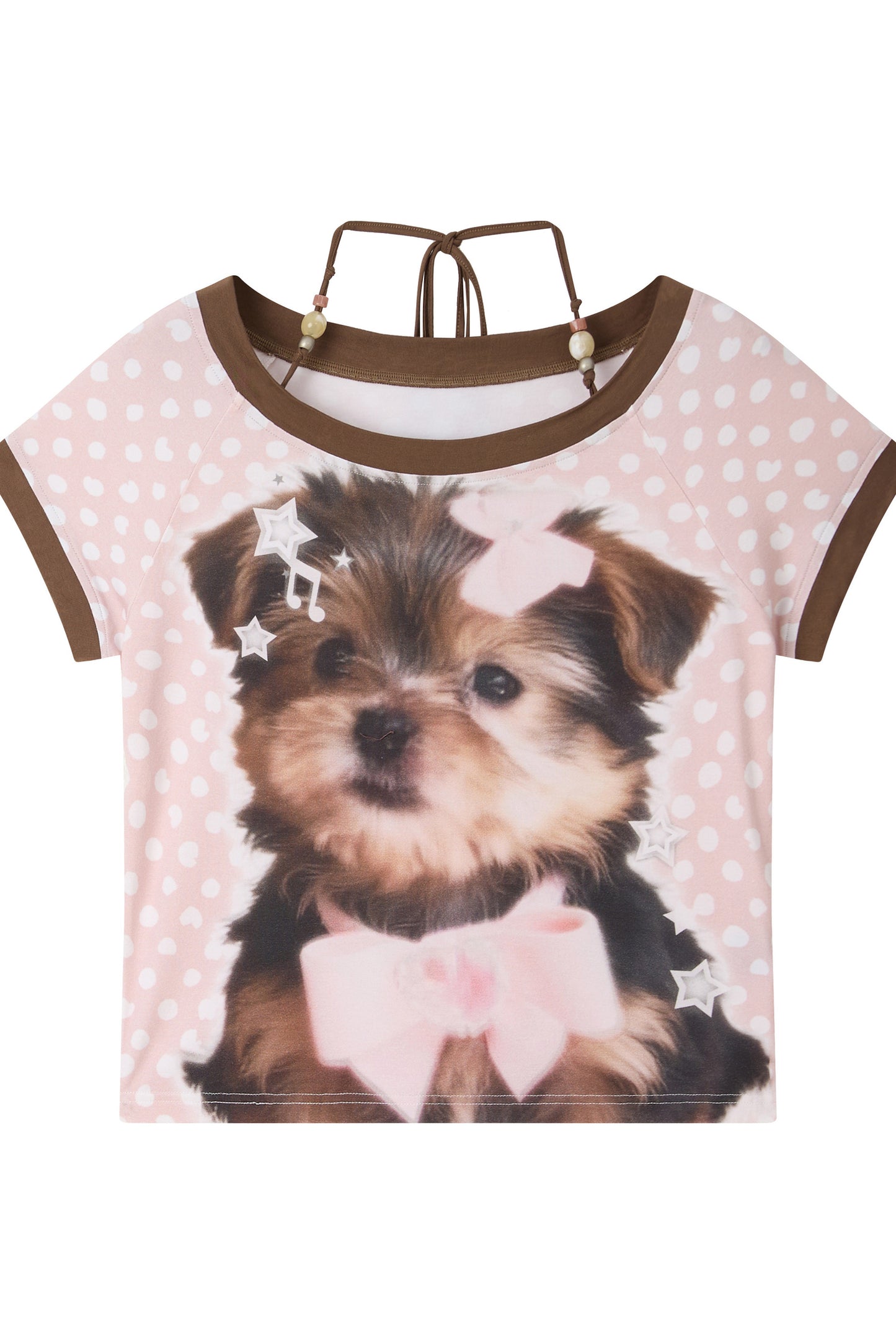 Puppy Polka Dot Retro Top